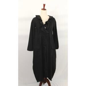 UN-NAMABLE Sz 40 S Black Wool Blend Coat Jacket Made in Italy NWT Lagenlook